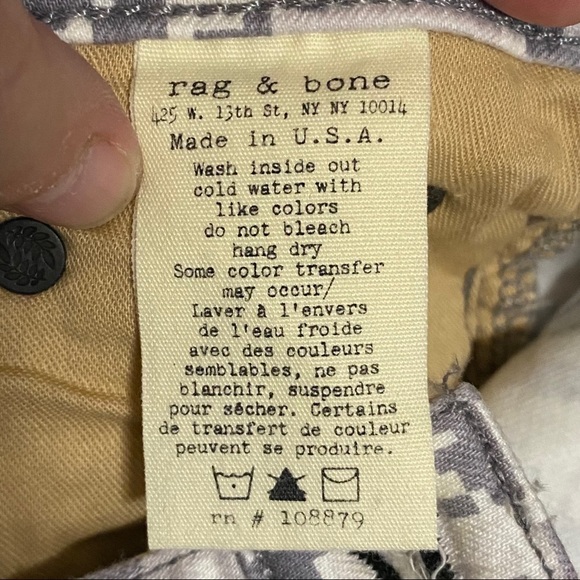 Rag & Bone gray camo digital print skinny jeans 27‎ W1502O337 - Picture 13 of 13